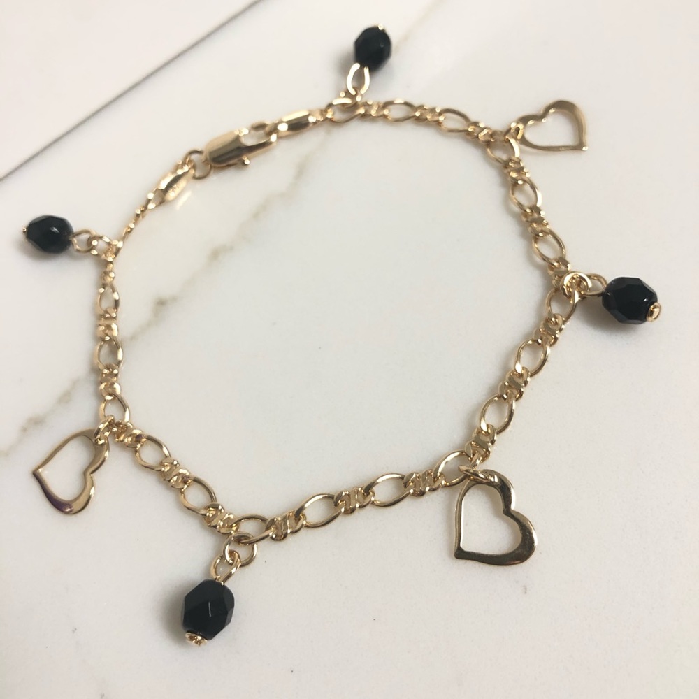 18k Gold Filled Heart ❤️ Bracelet - Picture 4 of 5